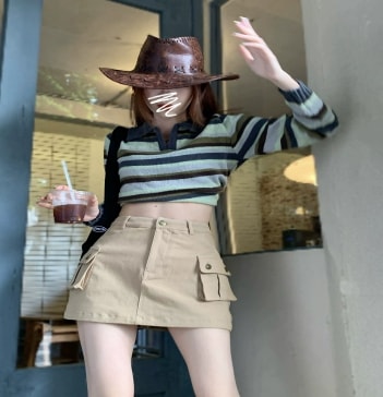 ミニスカート ポケット付き カジュアルスカート ヴィンテージ感 スカート タイトスカート ミニ丈 スリム タイト 細身 ストレート スマート ポケット ハイウエスト かわいい シンプル カジュアル