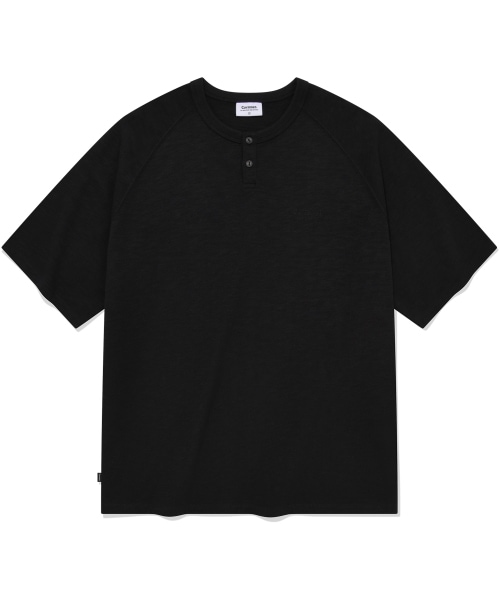 COVERNAT スラブヘンリーネック T シャツブラック 7,187円