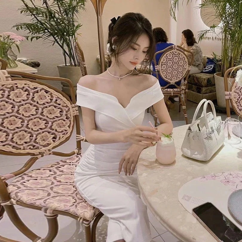 新作発表会 演奏会 着痩せ タイトスカート ワンピース 二次会 セクシー パーティードレス ドレス