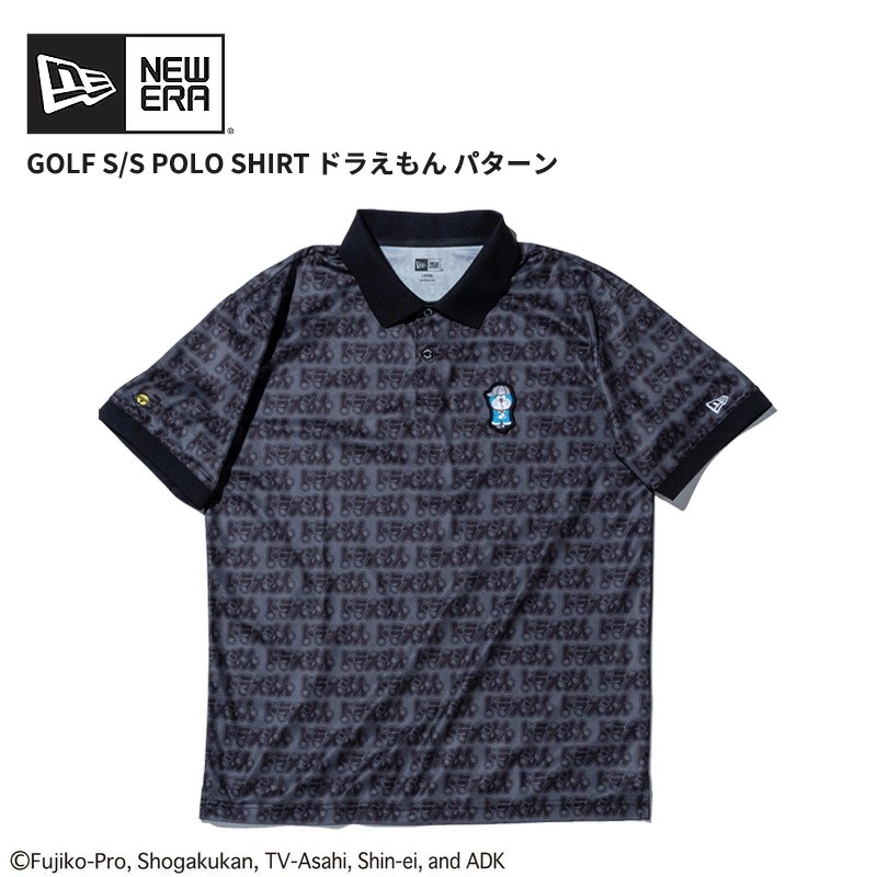 ニューエラ 半袖 ポロシャツ メンズ NEW ERA ドラえもん パターン ブラック 黒 トップス メンズ 春 夏 S M L XL XXL 14520736