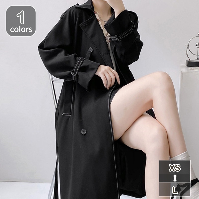 ロング トレンチコート レディース 長袖 無地 コート アウター 大きいサイズ カジュアル 春 秋 スプリングコート 薄手 スリム 20代 30代 40代 通勤 オフィス OL 細見え ファション ジ