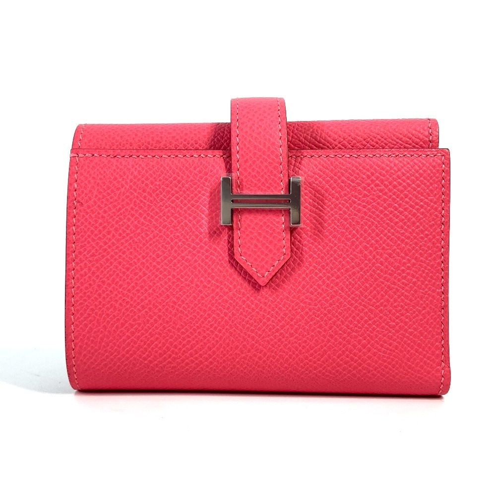 3つ折り財布 ベアンコンビネ ミディアムウォレット エプソン ローズアザレ ピンク