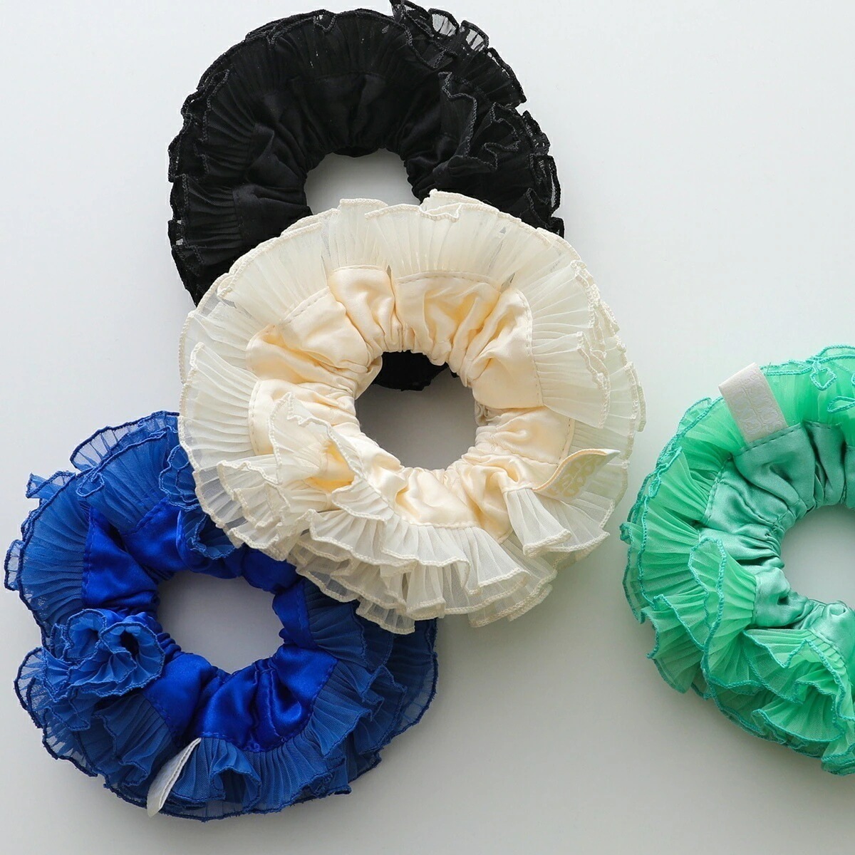 GOOD SQUISH グッド スクイッシュ シュシュ BABY B-E-A-UTIFUL COLLECTION レディース フリル サテン ヘアゴム ヘアアクセサリー カラー4色 【mega】