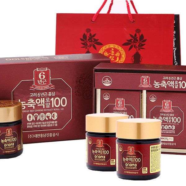 Korean 6 Years Red Ginseng Extract Royal 100% Red Ginseng Extract 100g X 3pcs