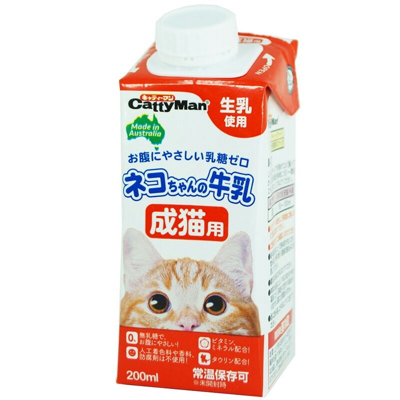 （まとめ買い）ネコちゃんの牛乳 成猫用 200ml [x24]