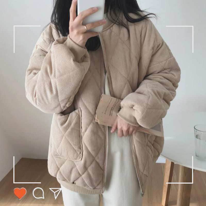 ジャケット コート レディース キルティングジャケット ダウンジャケット 中綿ジャケット キルティングアウター アウター ライトアウター 防寒 羽織り ノーカラー 体型カバー 秋冬 大きめ カジュアル