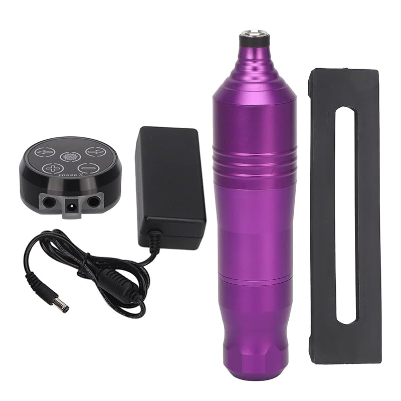 回転式タトゥー マシン キットサロンの眉毛のためのタトゥー マシン キット パープル (USプラグ)