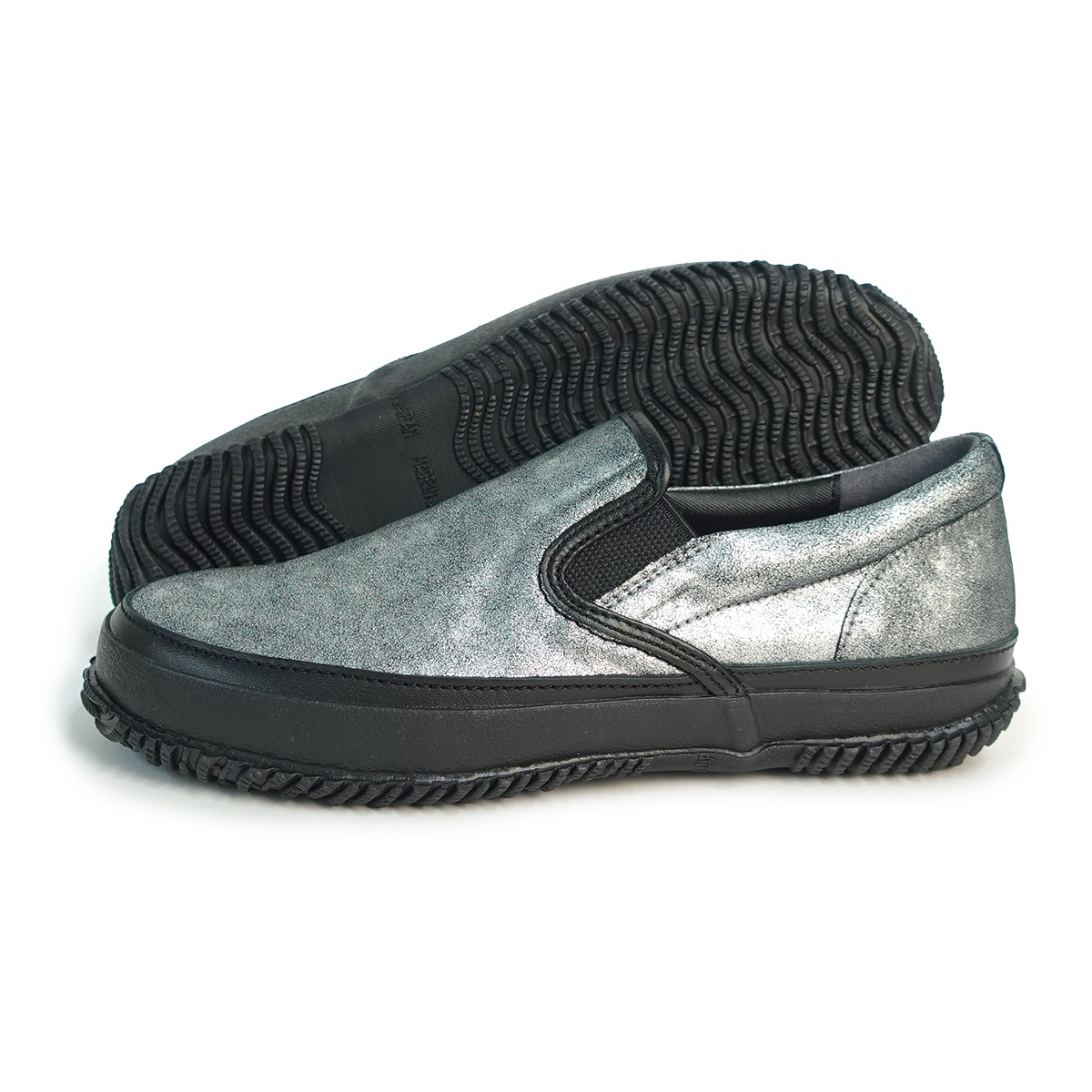 スニーカー スリッポン SP-1059 ガンメタル シルバー系 日本製 スピングルムーブ 父の日