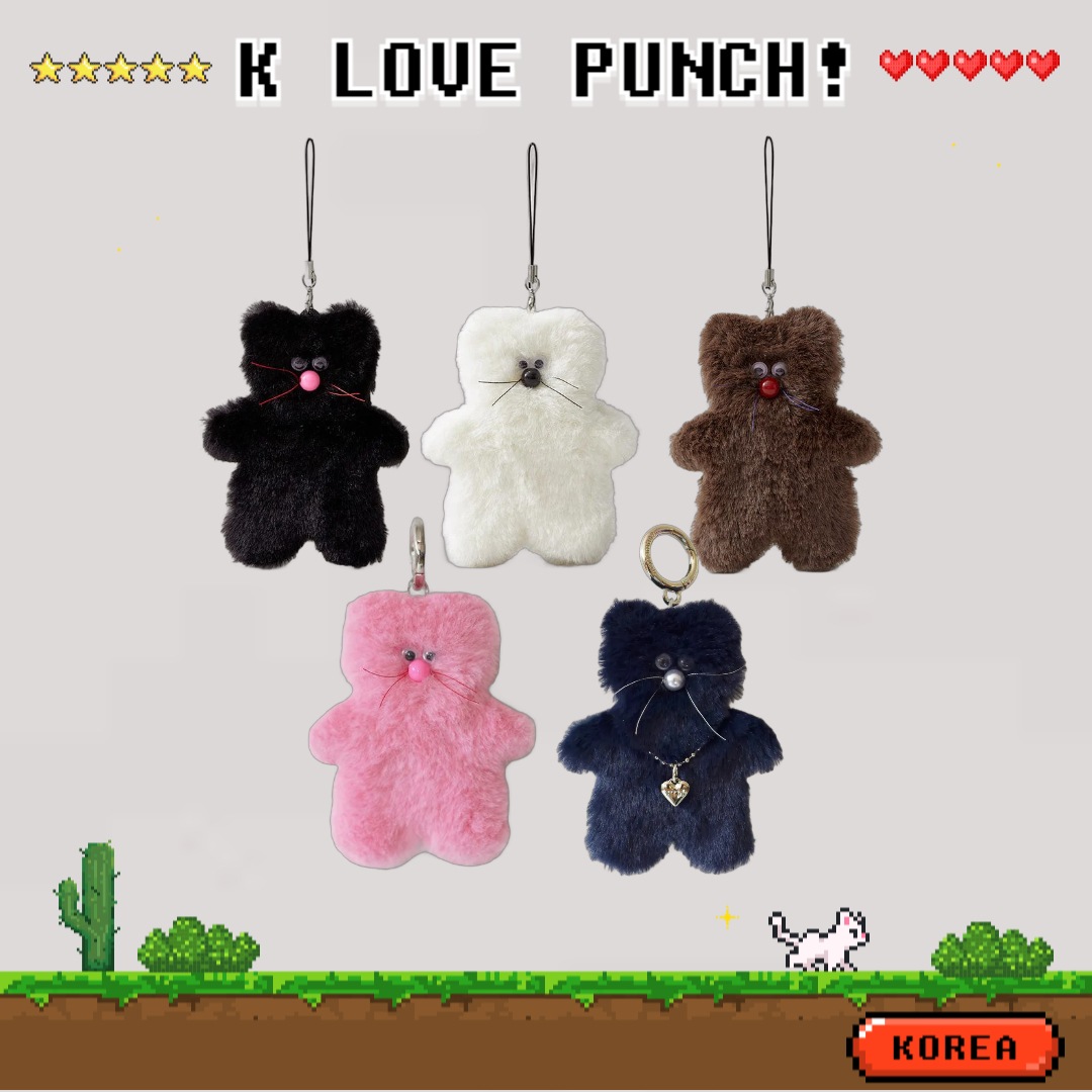 Monamhee Mini Friends Keyring (5type) / バッグチャーム