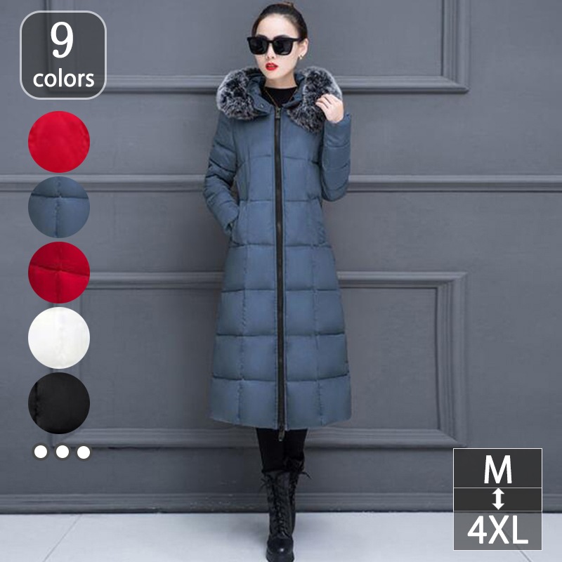 ロングコート レディース 防寒着 冬用 ダウンジャケット フード付き 膝丈 カジュアル 綿服 中綿コート アウター 防寒 防風 ダウンコート シルエット 通勤通学 大きいサイズ 秋冬 レディース ロン 5,112円