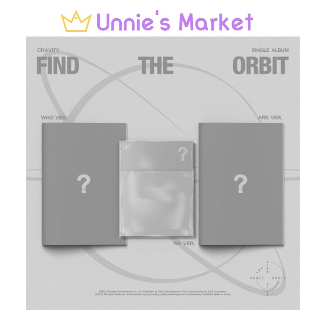 [SET] CRAVITY [FIND THE ORBIT] Single Album (WE ver. / WHO ver. / ARE ver.) + Fan-made Photocard 1EA