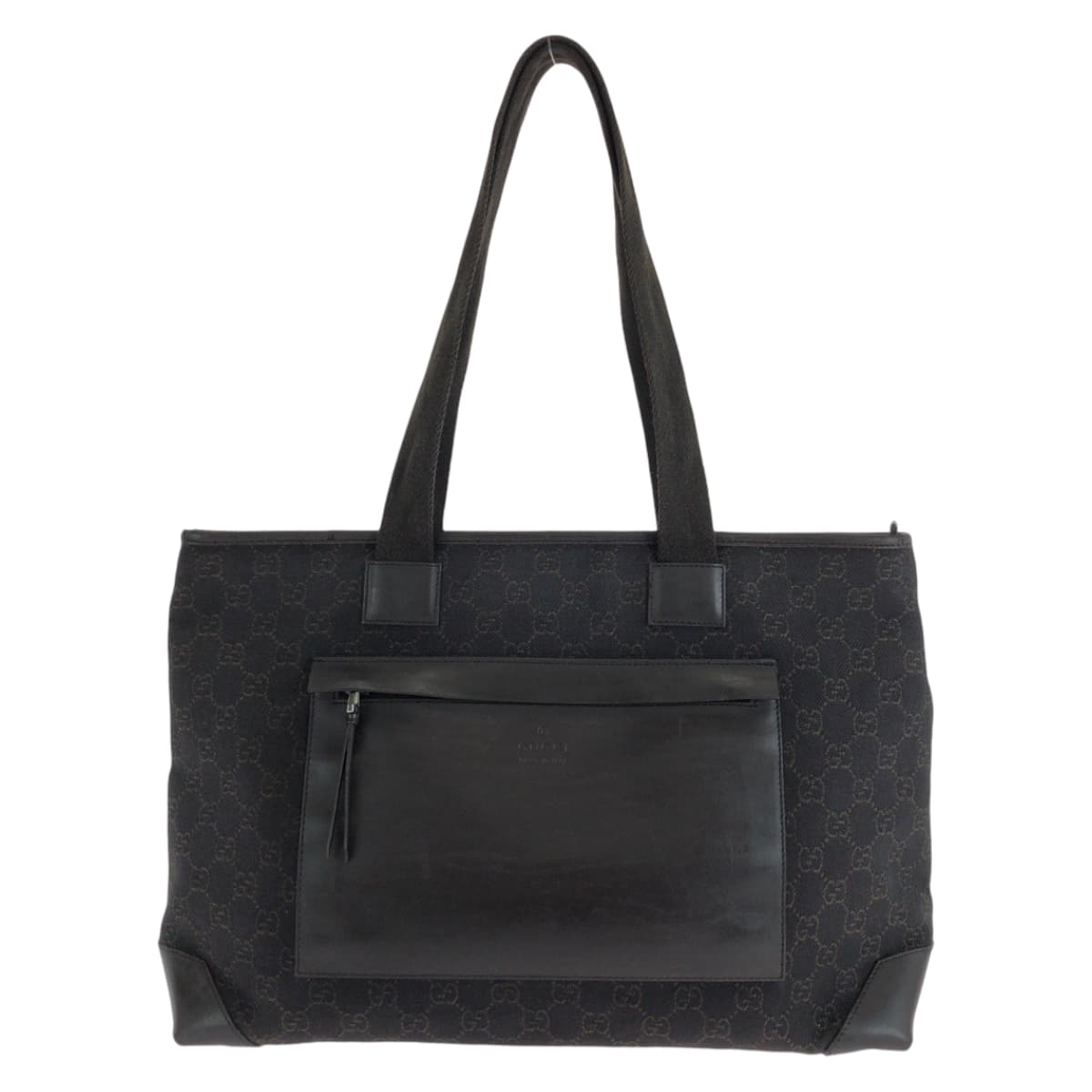 ブラウン シルバー金具 GGキャンバス/レザー 34339 トートバッグ ショルダーバッグ レディース 410940