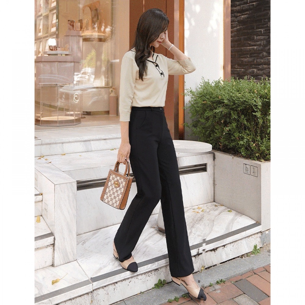 Click & Funny 魅力的なストレッチストレートスラックス [サイズ SML] 7,733円