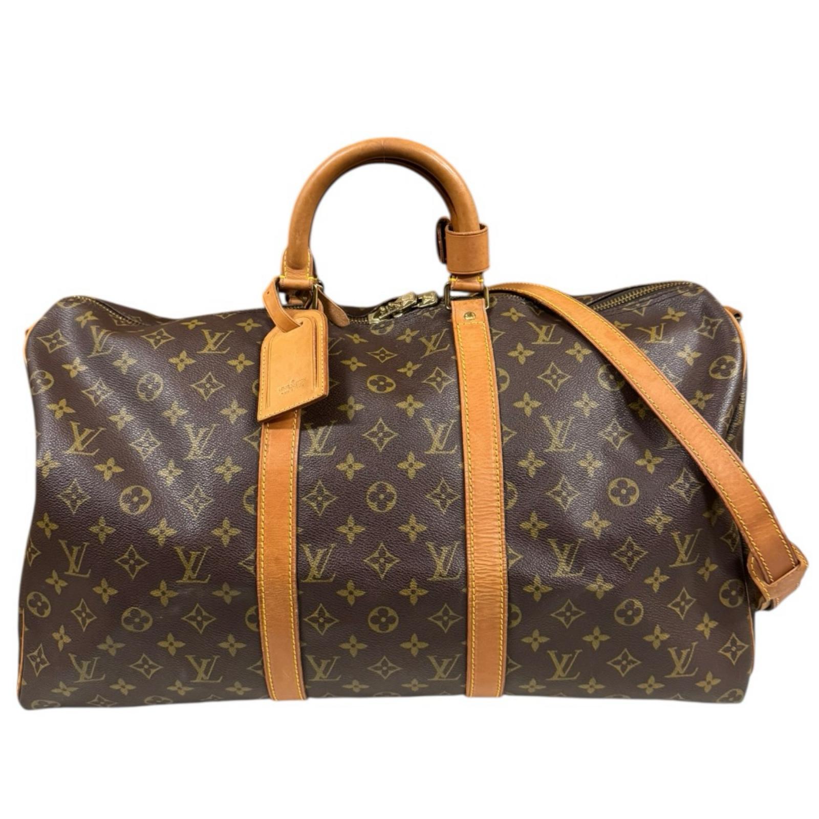 ルイヴィトン キーポル50バンドリエール モノグラム ショルダーバッグ モノグラムキャンバス M41416 ブラウン LOUIS VUITTON 中古