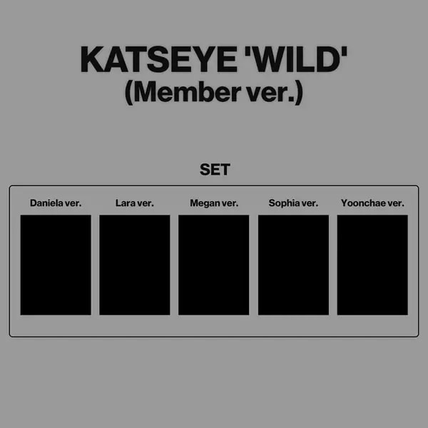 [5種セット] 予約特典 (Member ver.) KATSEYEアルバム WILD 韓国チャート反映