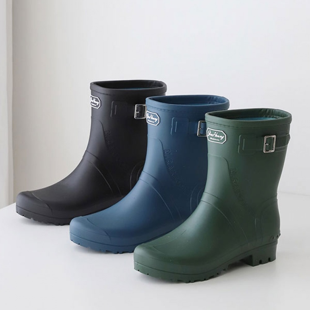 (ニナスパリ) サイドバックルメンズショートブーツ