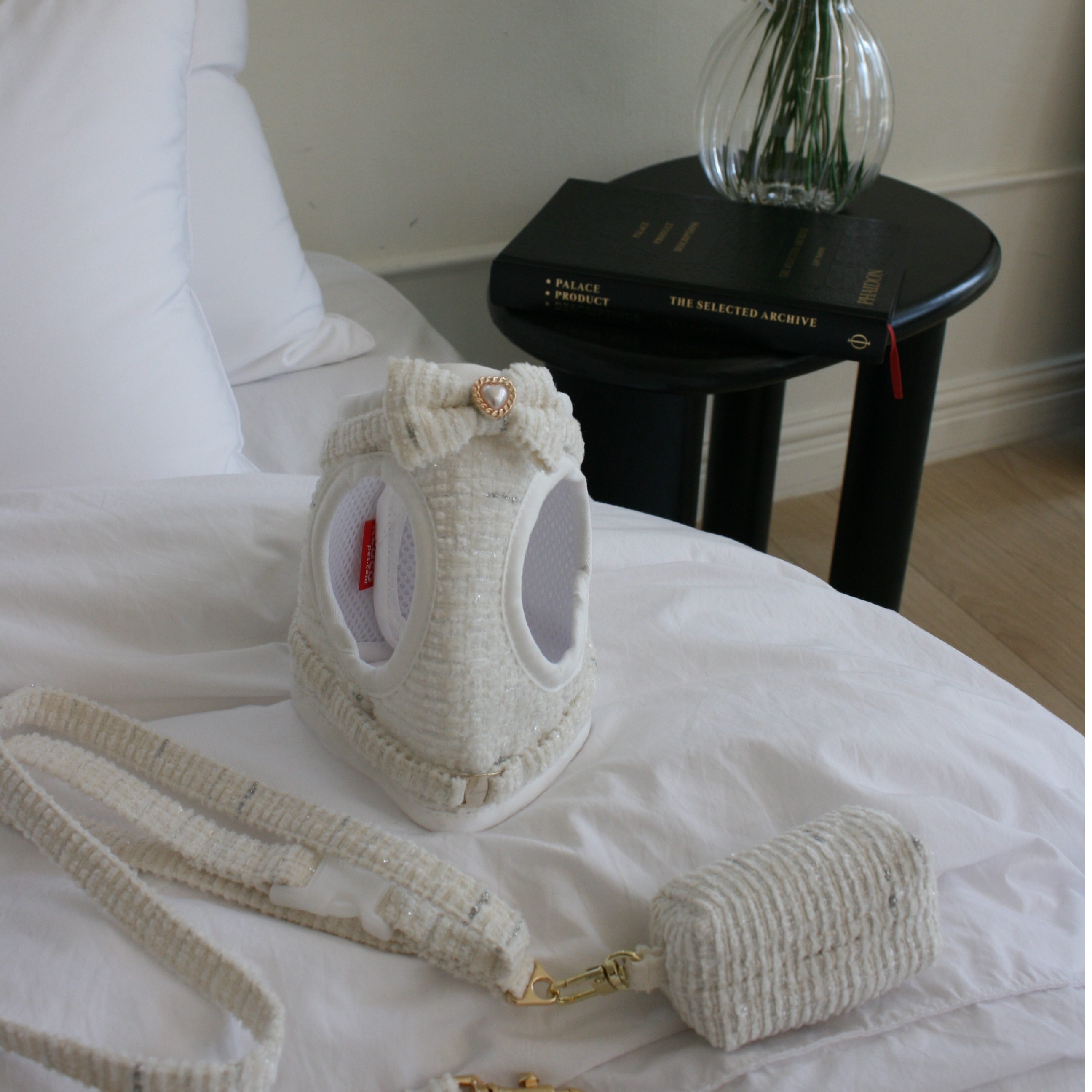 【3set】Twinkle Heart Harness+ Lead&Pouch(ハートハーネス＋リード＋ポーチ)　お散歩グッズ/韓国グッズ/ドッグウェア/犬用品/ペット用品/愛犬/愛犬グッズ/お散歩 7,920円