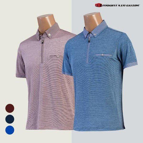 夏用登山服 クール冷感 スパン 半袖 ピンチェック ゴルフTシャツ JPM TB2022 396 1_P365441456