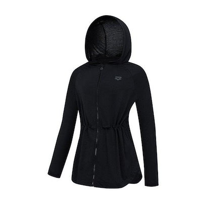 [] コアジップアップロングカバーアップ(A6BL1QR42BLK)