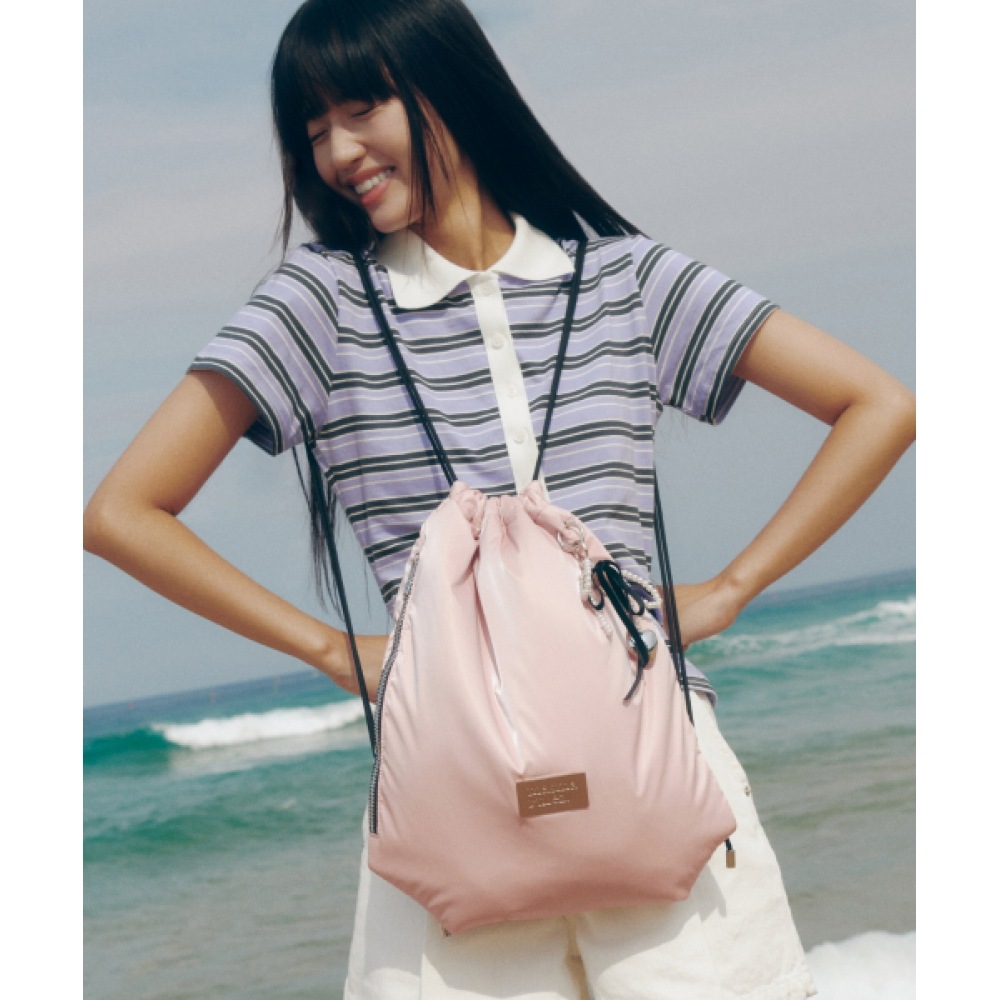 MASMARULEZ 304 ジムサックストリングバッグ _ グリッターピンク