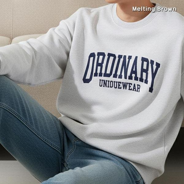 メンズラウンドネックオーバーフィットマンツーマン OR26