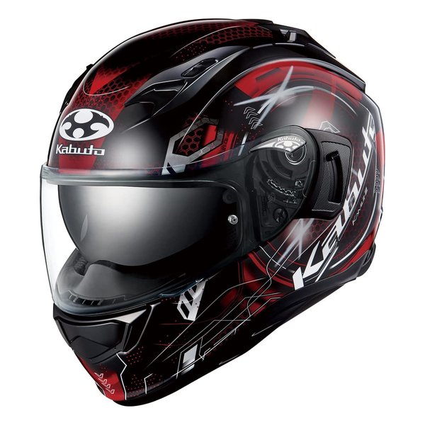 オージーケーカブト カムイ・3 エステラ フルフェイス ブラックレッド Mサイズ KAMUI-3ESTELLABKRDM