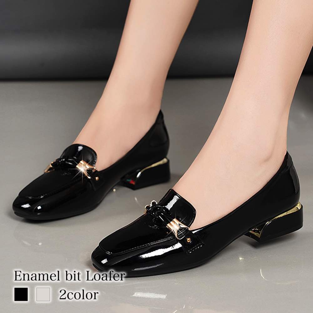 ローファー レディース エナメルビットローファー スニーカー 黒 学生 ブランド 疲れない ローヒール 秋 冬 靴 茶 ビット モカシン ブーツ ヒール シューズ 厚底 スリッポン バレエシューズ フ