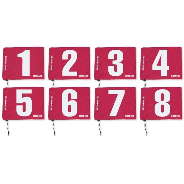 ハタチ グラウンドゴルフ BH5001S 62 グラウンドゴルフ用旗 8ホールセット レッド 6,125円