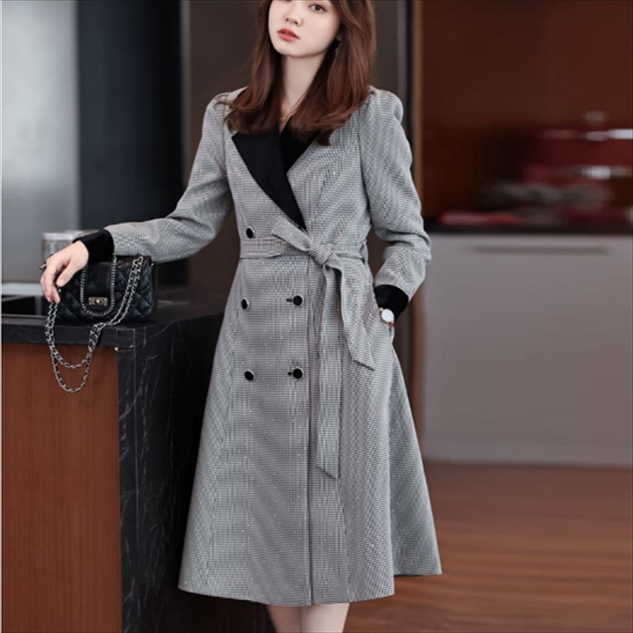 アウター コート トレンチコート チェスターコート 羽織り ロング 袖あり 長袖 Vネック フレア Aライン ウエストリボン ベルト かわいい 大人可愛い 綺麗 シンプル カジュアル