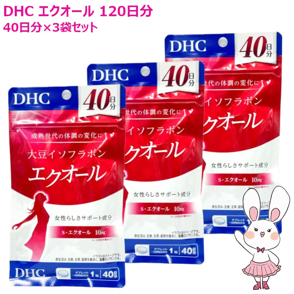 国内正規品・3袋セット サプリメント 大豆イソフラボン エクオール 120日分 (40日分×3袋) 賞味期限2027年11月以降