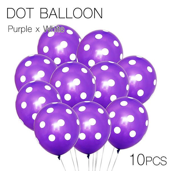 最安値に挑戦 パール 柄 ドット パープル ゴム風船 風 10個入り おしゃれ 飾り付け 誕生日 アート バルーン その他 Www Crispie Co Uk