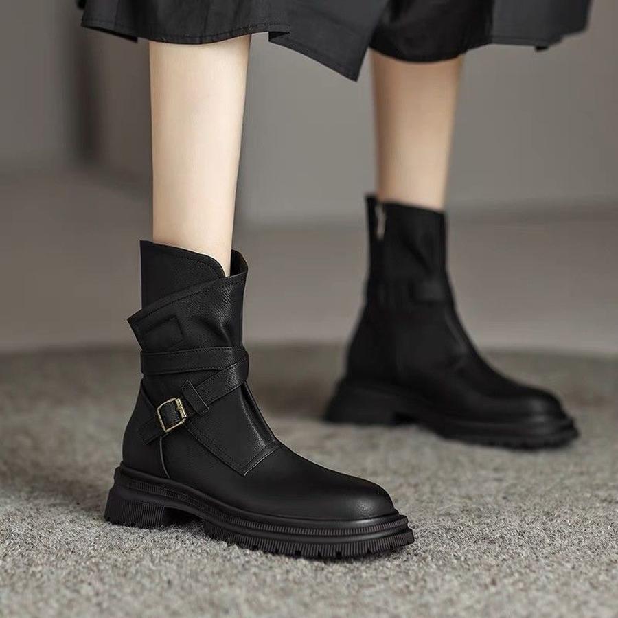 新品入荷！ファッションレディー冬靴 大人気快適革靴 気質レトロマーティンブーツ