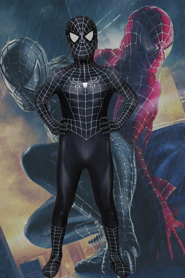 新タイプ追加 激安販売 スパイダーマン3 ヴェノム スパイダーマン Spider-Man 3 Eddie BrockVenom 子供用 コスプレ衣装[J19034BB-KID]
