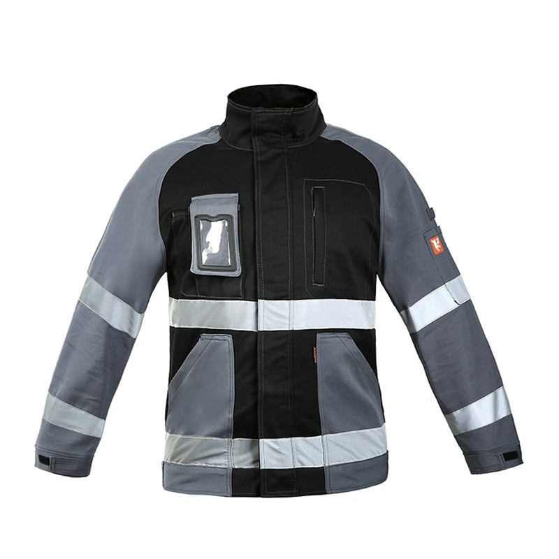 ジャケット 作業服 単品 光反射 メンズ 長袖シャツ マルチポケット 多機能 耐摩耗 着心地 作業着 春夏 秋冬 作業シャツ 大きいサイズ グレー 黒