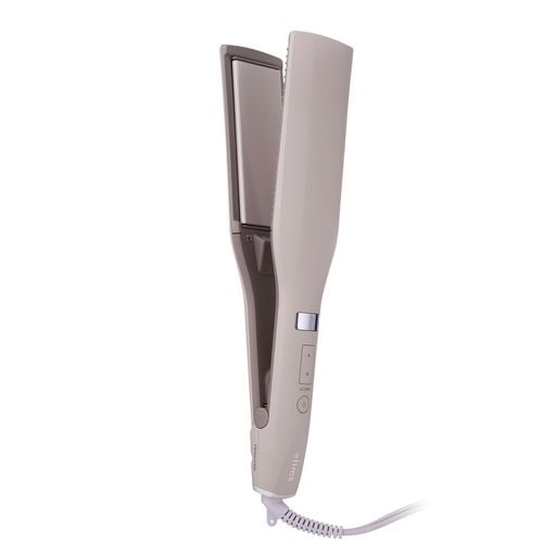 ヘアアイロン ストレートアイロン プロテクトイオン ワイドプレート 40MM 80~200C 海外対応 温度調整/ロック/メモリー 自動OFF ラク抜きプラグ ELIMS EST サンドベージュ T