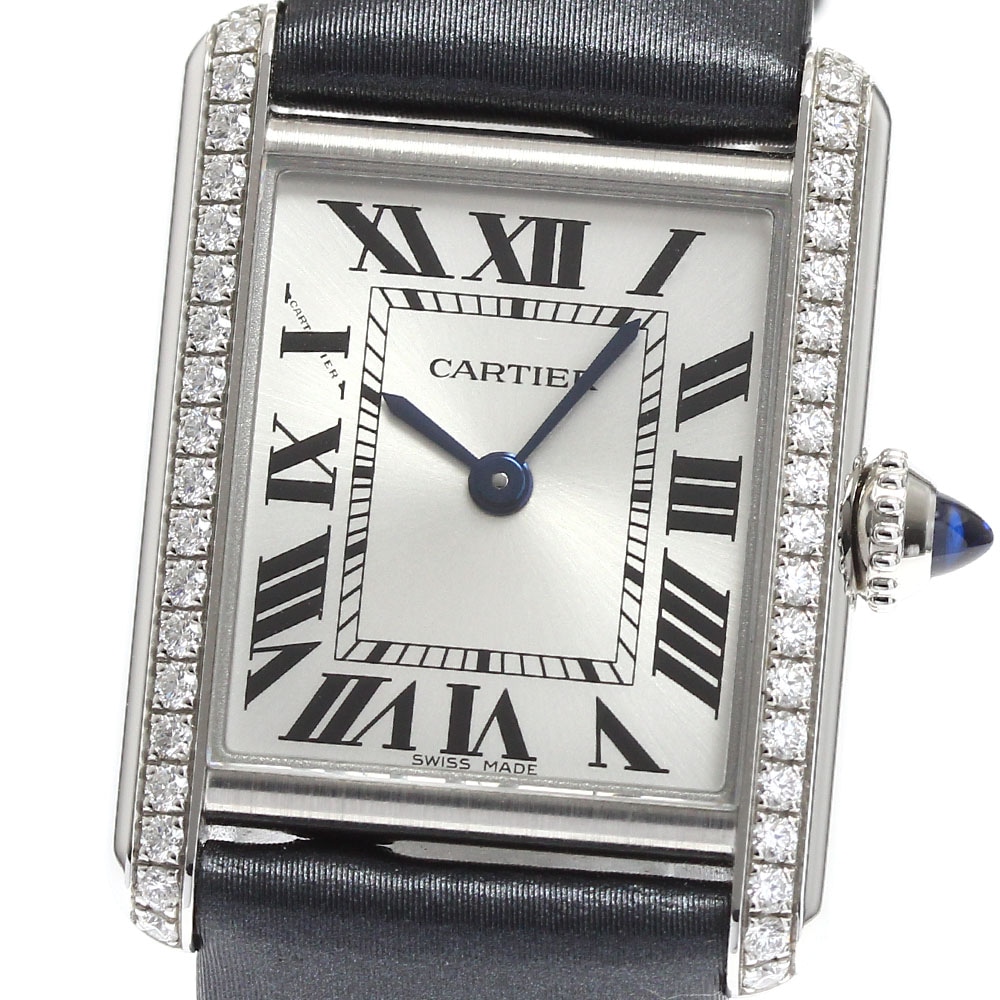 カルティエ CARTIER W4TA0016 タンクマストSM ダイヤベゼル クォーツ レディース 良品 _905992【中古】