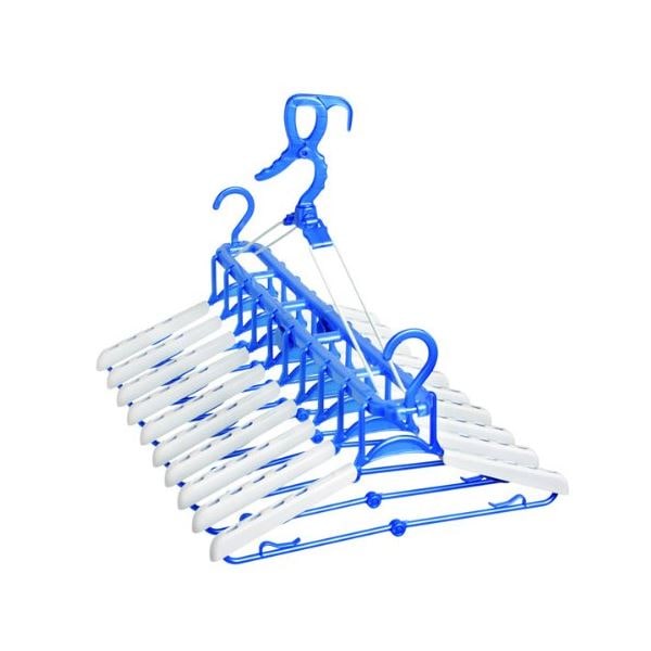 （まとめ）10連 スライド式 ハンガー F-13 （シャツハンガー 洗濯ハンガー） [16個セット]