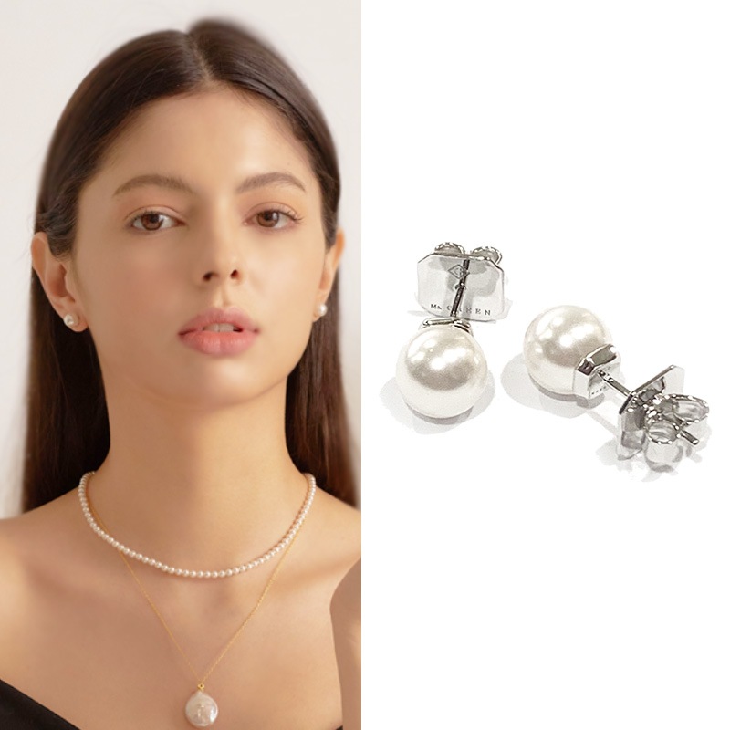 [韓国女性アクセサリー]ビクトリア パールスタッド ピアス イヤリング 韓国ファッション 韓国人気正規品