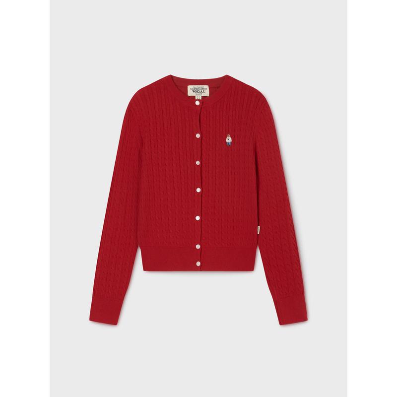 Steve ハイゲージ コットン ケーブル カーディガン WHCKG2325F 6,153円