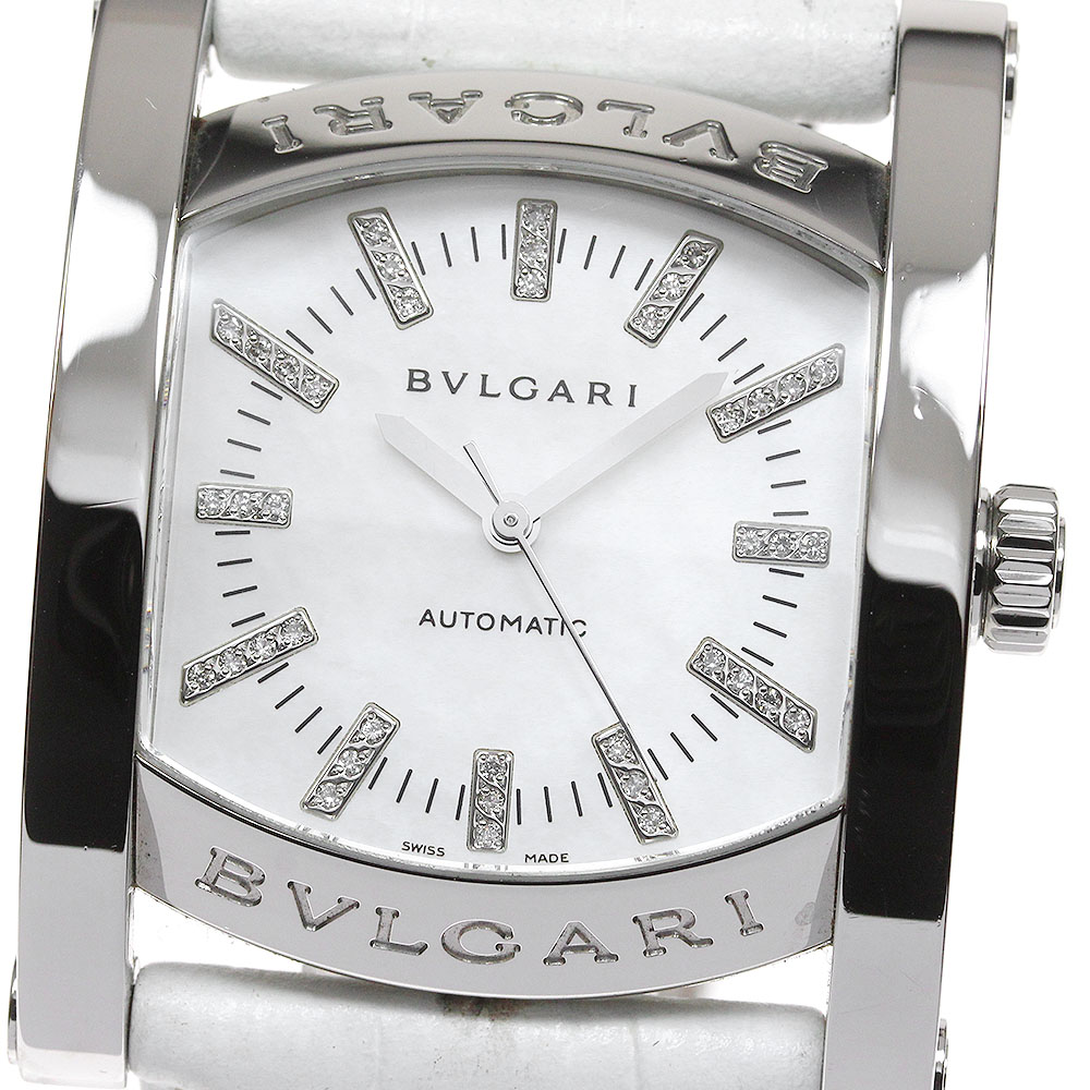 ブルガリ BVLGARI AA44S アショーマ デイト 自動巻き メンズ 保証書付き_826265【中古】