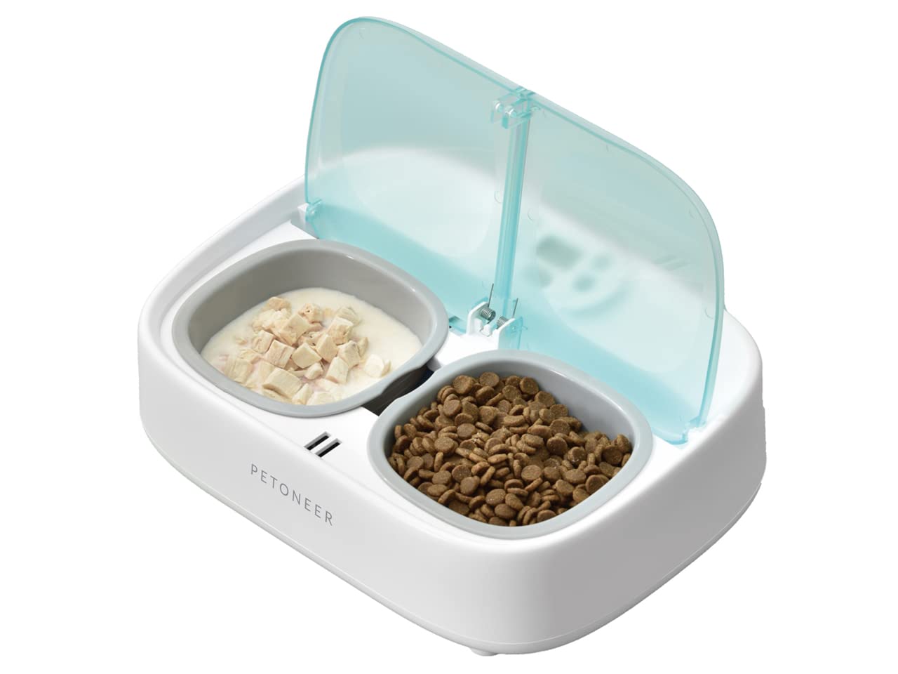 Petoneer Two-Meal Feeder【トゥーミールフィーダー】 安心の国内サポート 付き PF003 ペット用 自動給餌器 ウェットフード対応 Bluetooth 犬猫お留守番対策 お手入