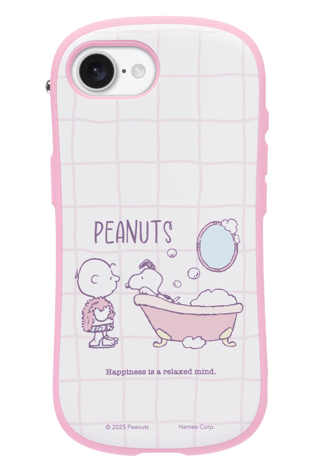 iFace First Class PEANUTS/ピーナッツ スヌーピー iPhone 16e ケース MagSafe 対応 MagSynq (サクラピンク/バスタイム)【アイフェイス iphone