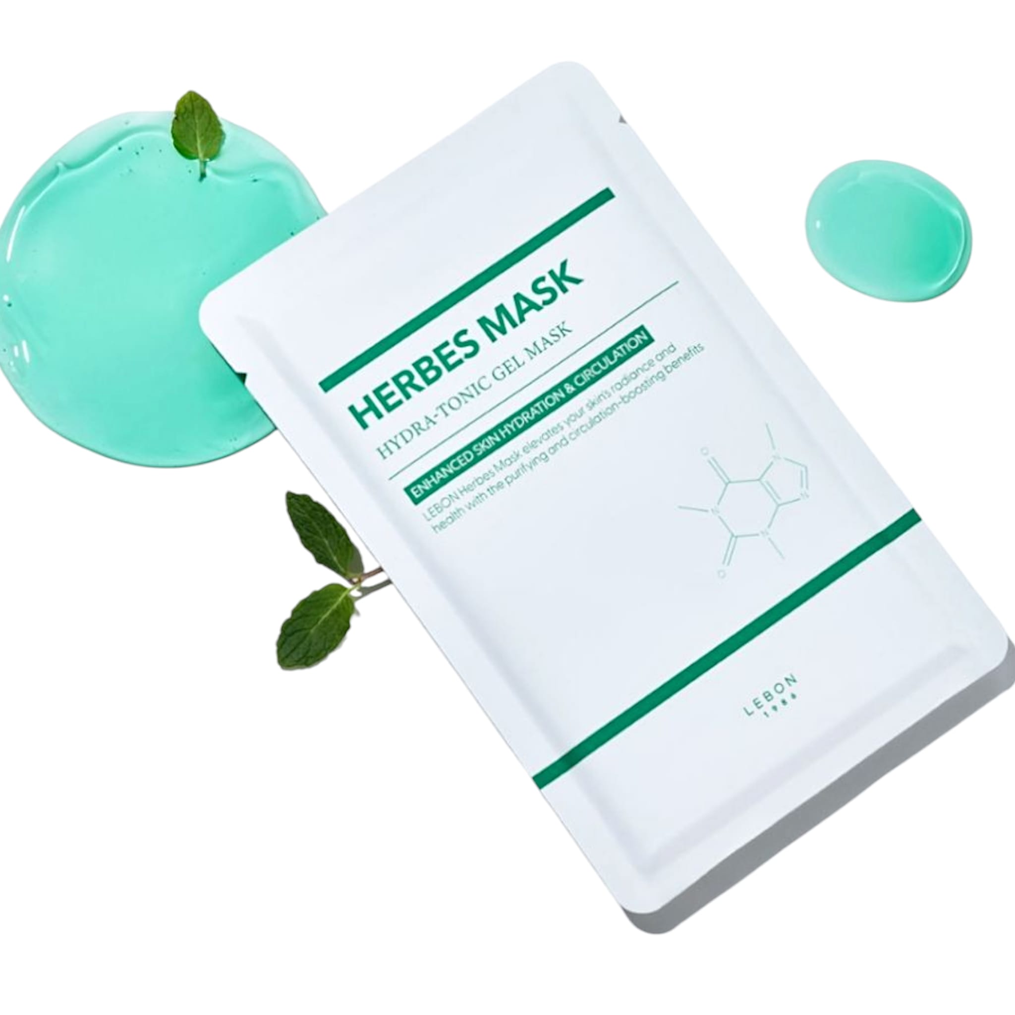 HERBES MASK 5EA, 敏感肌の水分補給とむくみ緩和