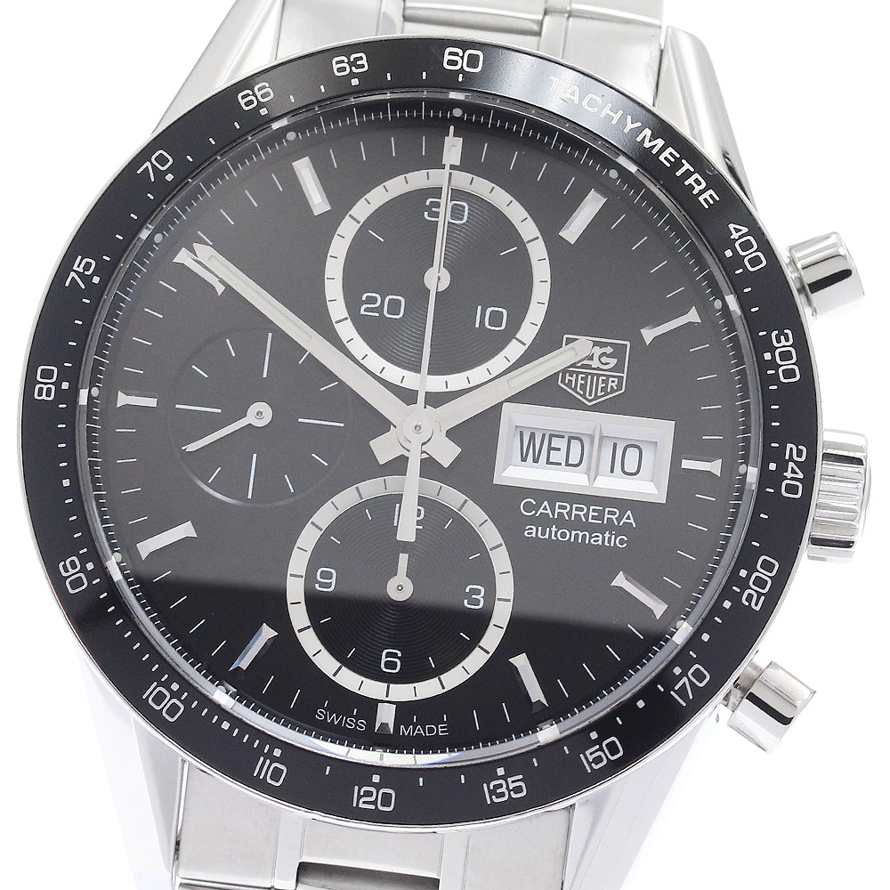 タグホイヤー TAG HEUER CV201AG.BA0725 カレラ キャリバー16 デイデイト クロノグラフ 自動巻き メンズ 美品 保証書付き_945876【中古】