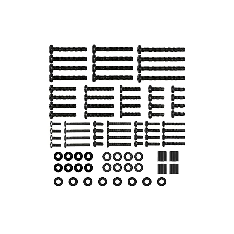 テレビ壁掛け用取り付けネジキット - 最大80インチのテレビに対応M4からM8までの各種ネジワッシャースペーサー付きあらゆる壁マウント対応のテレビ壁掛け取り付け金具ネジセット