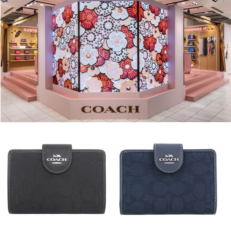 MEDIUM CORNER ZIP WALLET JACQUARD CU402