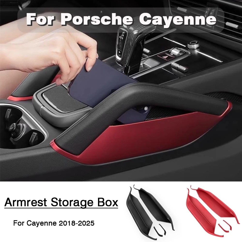 ポルシェ カイエン 2018-2024 専用 センターコンソール アームレスト 収納ボックス スマホキー整理 ギャップストレージ 輸入品