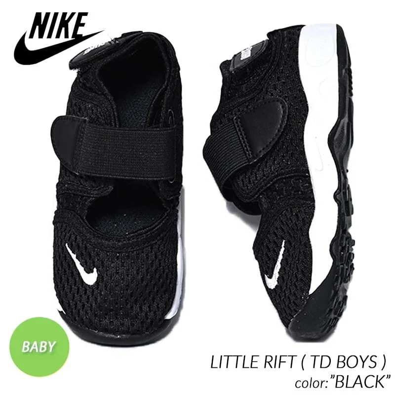 NIKE LITTLE RIFT ( TD BOYS ) BLACK ナイキ リトル リフト ベビー スニーカー サンダル ( 黒 ブラック BABY キッズ KIDS 317415-014 )
