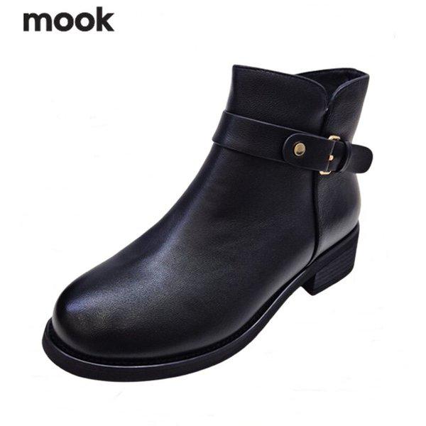 女性ノンスリップ窓防寒内皮デイリーアンクルブーツ_GN