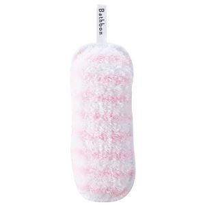 (50個セット) 抗菌 バスクリーナー/風呂掃除用品 (ピンク) 約17×7.5cm ウレタンフォーム バスボンくん ふさふさスポンジ
